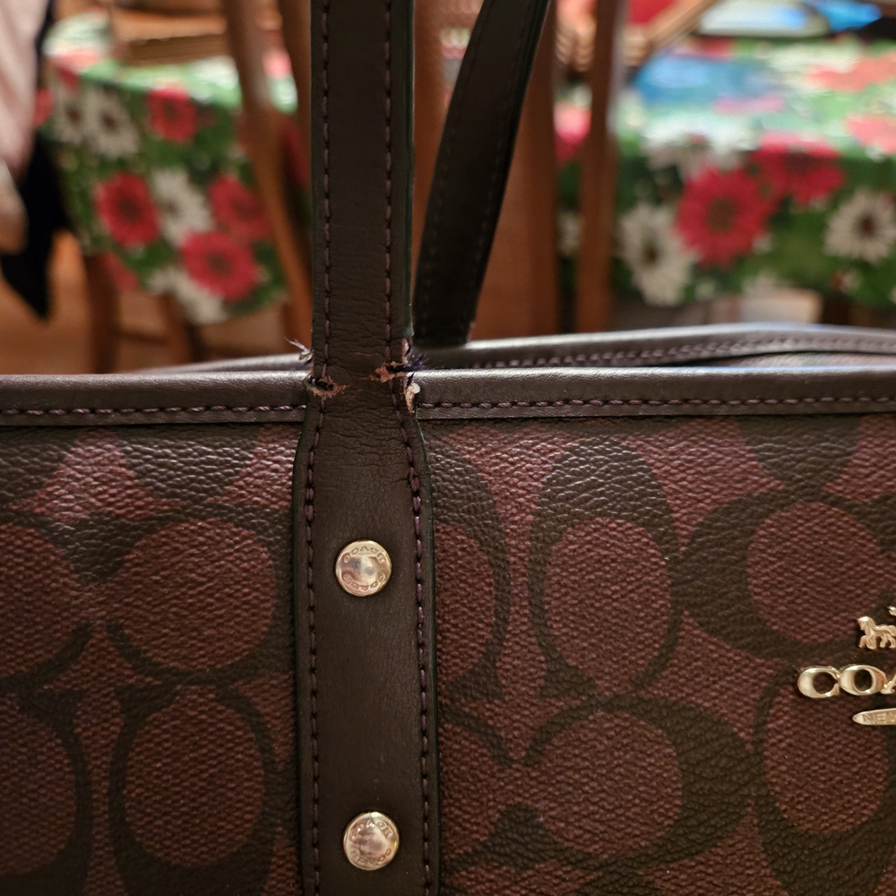 Coach Dark Brown Signature Tote - Picture 3 of 5
